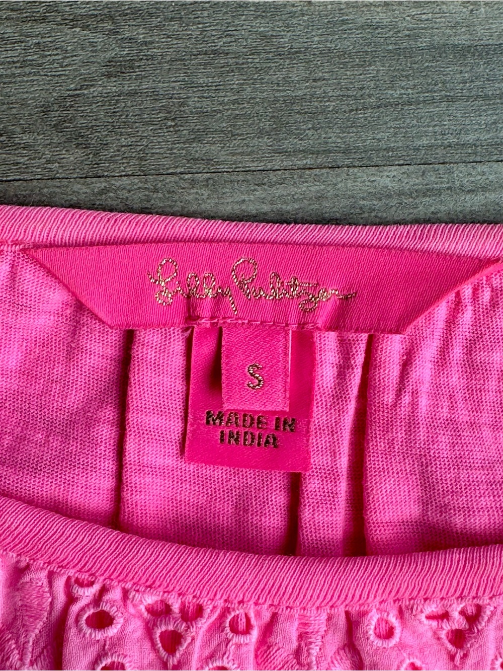 Lilly Pulitzer Taylinn Eyelet Cotton Dress Prosecco Pink Flutter Sleeve Small - Picture 7 of 15